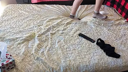 Amateur wife licks a sensual ice cream. Sexy latina hairy pussy, big tits, big ass