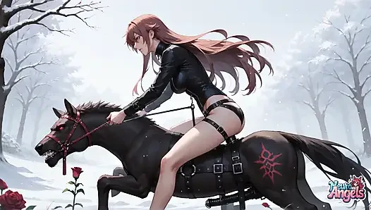 Snowy Rose ve döl sıçramış teslimiyet: orta yaşlı seksi kadının kışın dildo ziyafeti