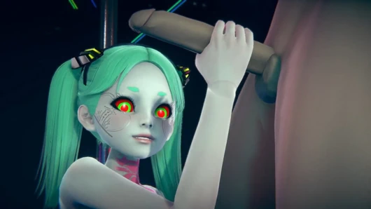 Rebecca ayakta handjob : cyberpunk edgerunners hentai parodi