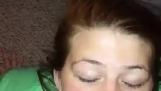 oral seks ve çevreleyecek ile yutmak yüz