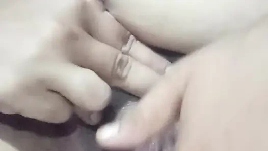 Hot stepsister quietly masturbates her wet hole so her parents won't hear her - LuxuryOrgasm