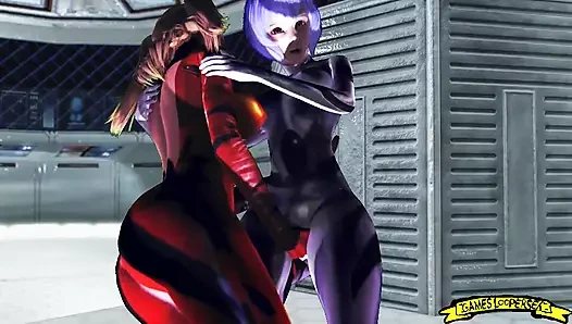 Rei Ayanami ve Asuka Langley - 3D Animasyon