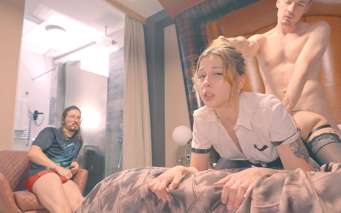 Wifey Curvy Hotwife Fucks a Guy While Hubby Watches on