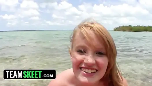 This Girl Sucks - Horny teen sucks cock outdoor and gets massive cum in her face