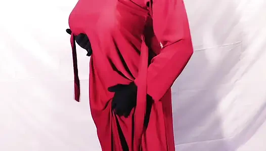 Hintli güzel tesettürlü Müslüman çift seks için susamış