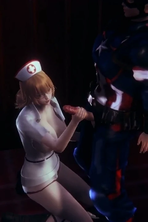 Kaptan Amerika ve hemşire - hentai 3d 06