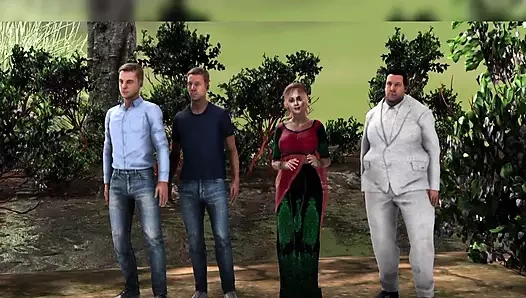 Hintli kadın kocasının erkek kardeşi tarafından sikiliyor