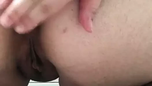 Hungry BBW dildoes her asshole