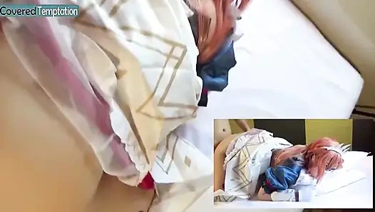 Ham dölleme gyaru cosplayer doruğa çıktıktan sonra vahşi ahegao maruz kalıyor