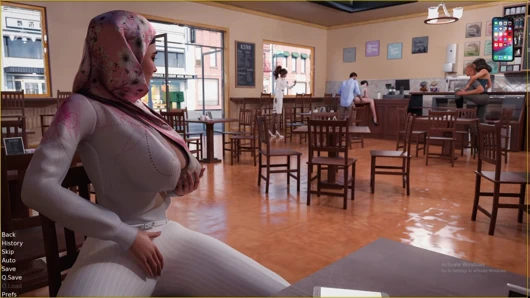 Girl Rana Having Fun In Coffee Shop With Stranger Guy