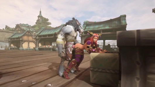 Kızıl saçlı elf ve kurt adamla limanda bir gün : warcraft parodisi