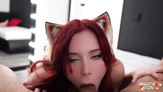 Incredible Neko with Big Tits Deepthroat Dick and Enjoys a Passionate Fuck