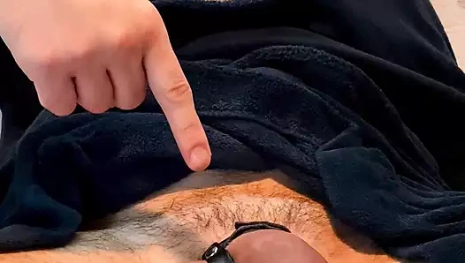 Puppy in Bathrobe, big tail, use of vacuum pump