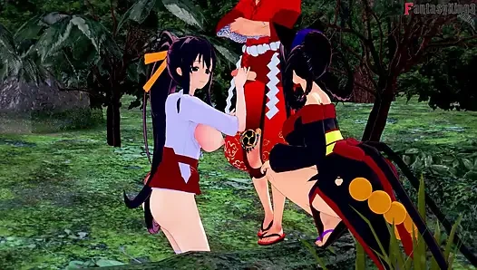 Rias Gremory Kimono festivalde seks - dxd ntr madness series