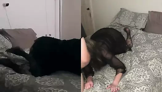 Ayağa kalktı, grup seks pornosu için yerleşti