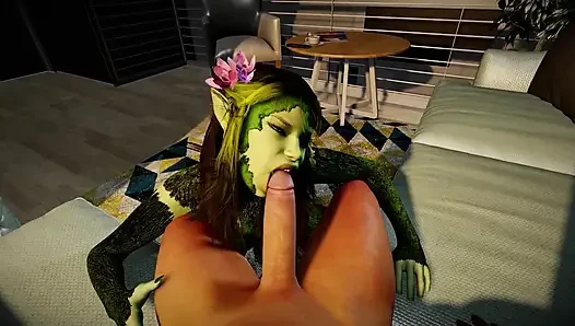 Seksi dryad bakış açısıyla yarak emiyor