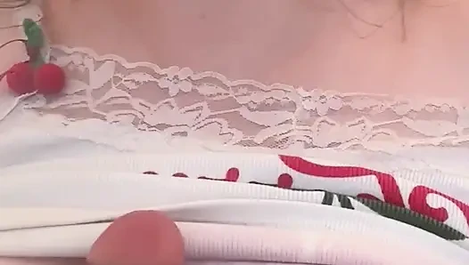 Azdırma, büyük, ağır memeli baştan çıkarıcı orta yaşlı seksi kadın
