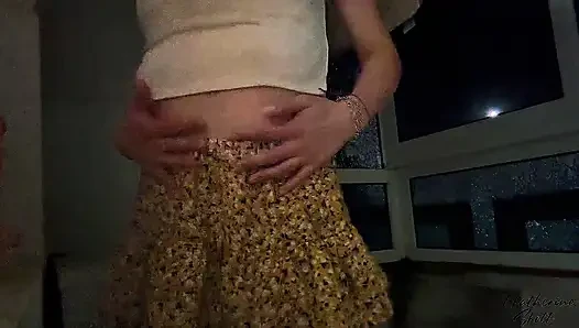 Terasta ateşli gece yarısı