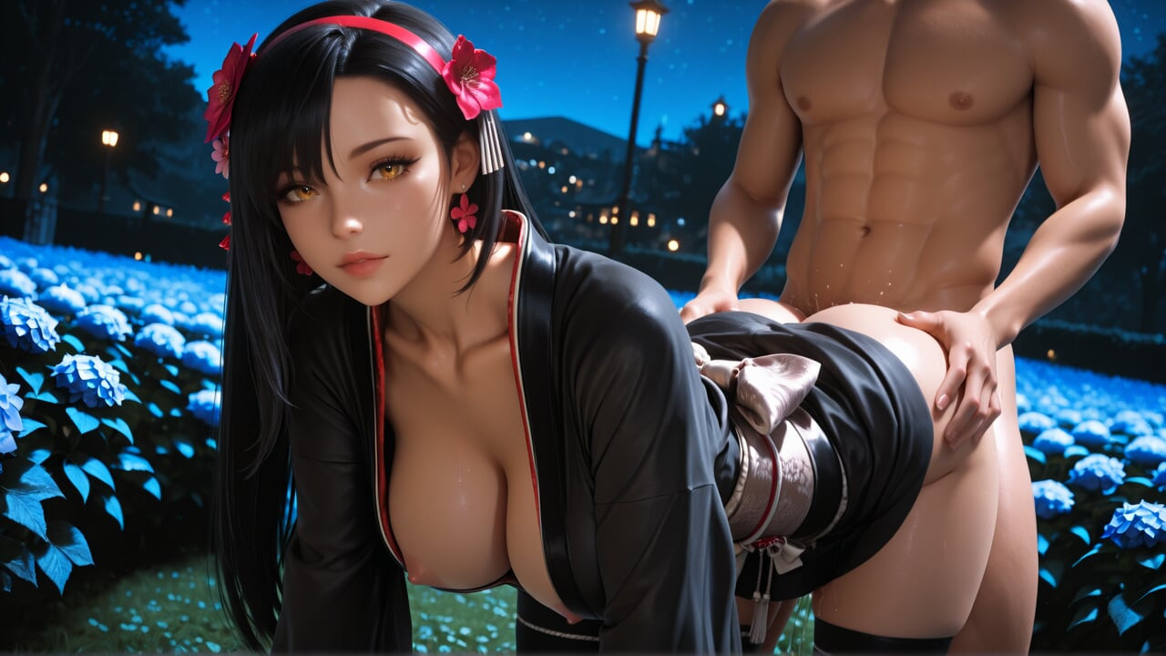 Tifa Lockhart'ın son fantezisi. Ahlaksız bahçenin gece sırları. Yapay zeka. 3 boyutlu hentai