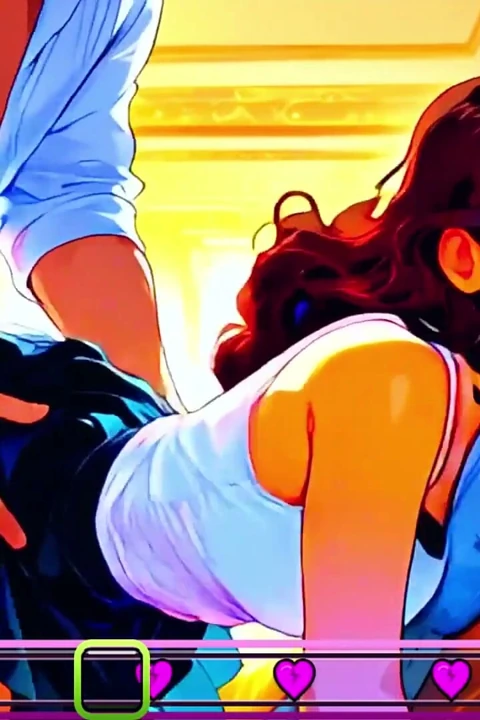 Aldatan çekici çekici resepsiyonist, sansürsüz hentai misafiri için kapıyı aralık bırakıyor