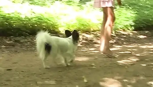 Cute German babes sharing dick and sperm in a superb public threesome