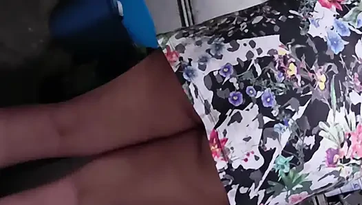 Follow my girlfriend as she does chores around the house with a t-shirt and nothing else!