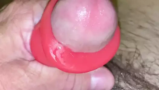 Bir horoz kol ile okşayarak