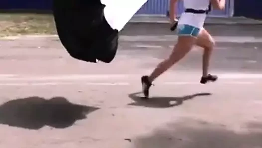 Amiga nalgona Ejercitandose