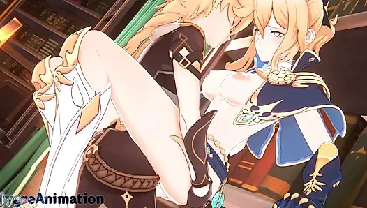 Genshin Impact Jean has hot sex in her office