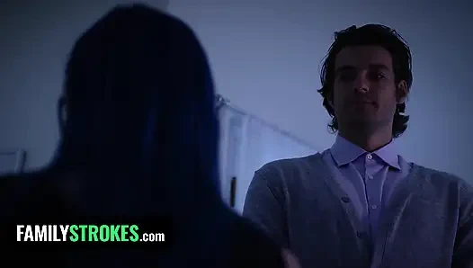 Family Strokes - sapık üvey anne Aaliyah Love jewelz blu'nun amını yalarken üvey babası onu gırtlağına kadar alıyor