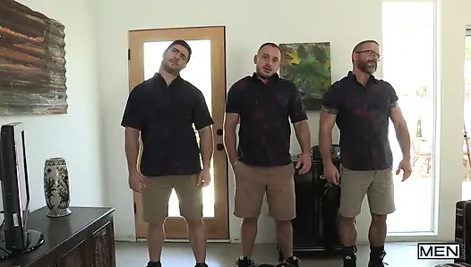 Hamen - kıllı kaslı erkekler dirk caber, colton grey, derek bolt, marc giacomo grup sekste çıldırıyor