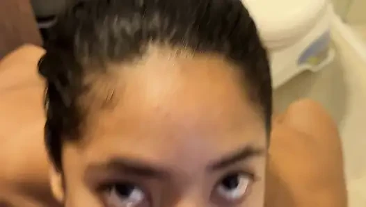 Blowjob Pov with BBC in the bathroom -amateur couple- nysdel