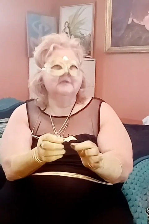 Saten altın eldivenler fetiş oyun iri güzel kadın tarzı