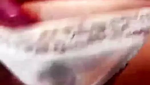 Ginger bbw oyuncaklar kedi için ıslak içinden ona wite külot