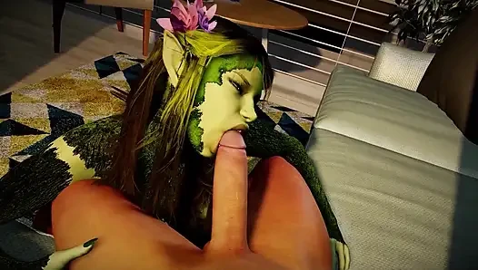 Seksi dryad bakış açısıyla yarak emiyor