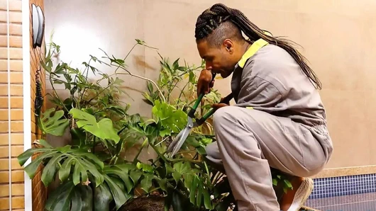 Süper büyük siyah dolgun bianca ürünbom asılı bahçıvanı baştan çıkarıyor