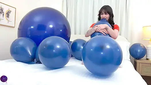 Üvey babasının b-günü 4k için balon patlatma