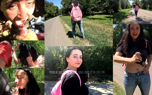 Public Wetting and Public Blowjob