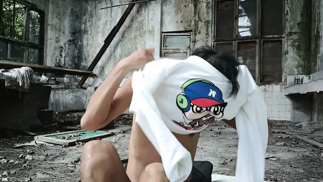 Mischievous Boy's Birthday Special: Masturbation, Moaning, and Ejaculation in the Kitchen of an Abandoned Academy