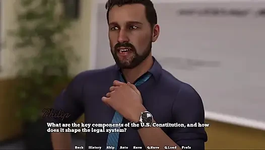 Law College - ateşli esmer İngiliz kızla tanışmak