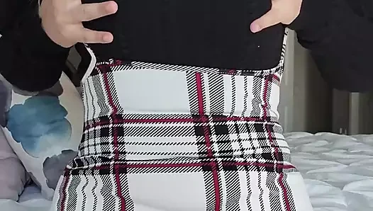 Amatör sıcak bebek gets kapalı üzerinde ona sıkı kedi