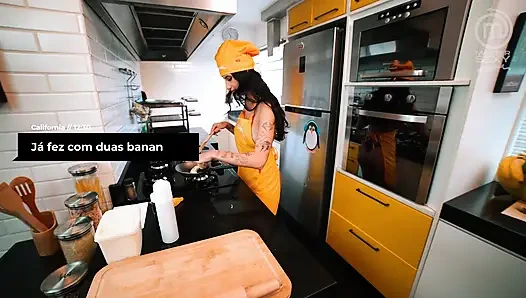 Hot lesbian Latinas cooking - Part 2 - SFW