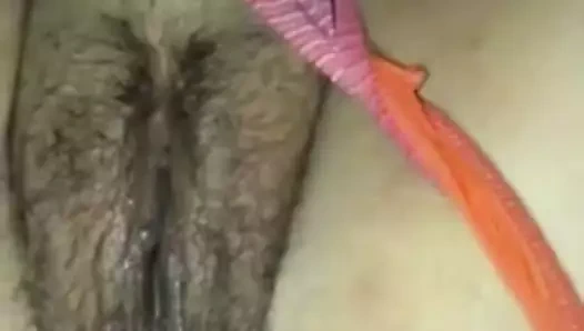 Blanca shows pussy and asshole