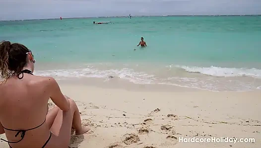 Hardcore tatilde şimdiye kadarki en ateşli üçlü grup seks