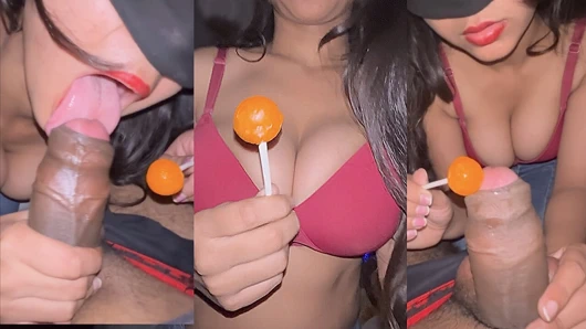 Very Hot Lollipop Blowjob by Delhi Girlfriend! Indian Desi Girl 18 Year Old