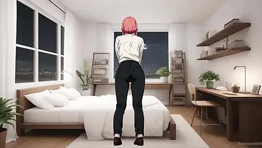 Zincirli testere aşkı - zincirli testereli adamın güzel makima'sını sikiyor ve çıkarıyor