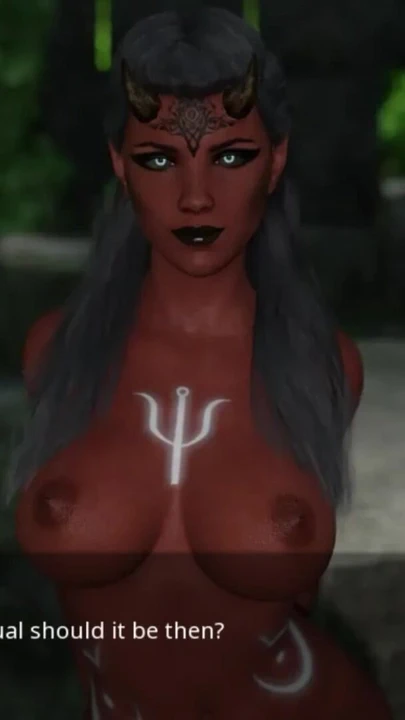 Orta yaşlı seksi kadın iblis kraliçe yarağımı emdi - karanlık ayini tamamladı! | Klip 1