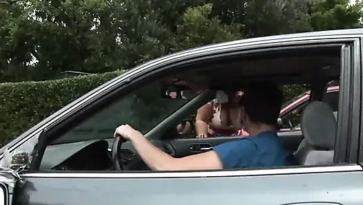 Big and fat girl with huge boobs banged by skinny boy