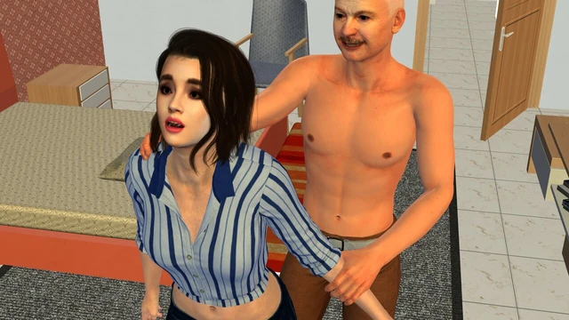 Отчим трахнул падчерицу&#039; Подруга, когда падчерицу не было дома