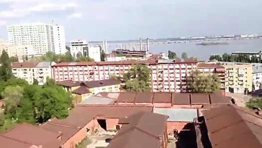 Çatıda oral seks. volga nehri.)))